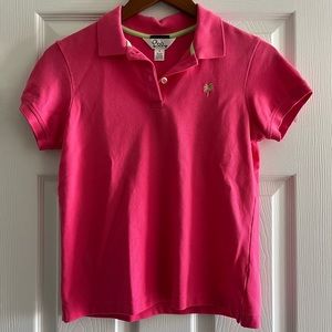 Lilly Pulitzer Polo Shirt, Hot Pink, Sz Small